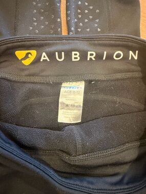 Girls Aubrion Black Equestrian winter breeches